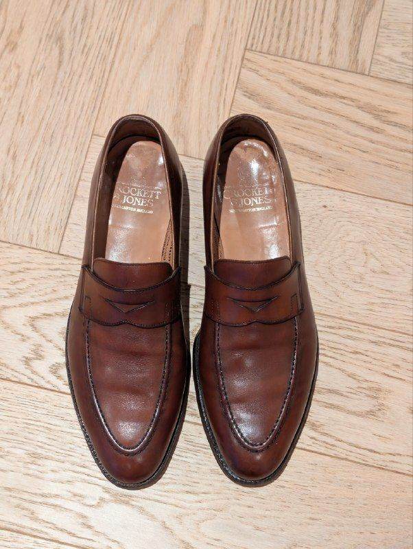 Crockett & Jones Sydney Loafers – Brown Leather, UK Size 9
