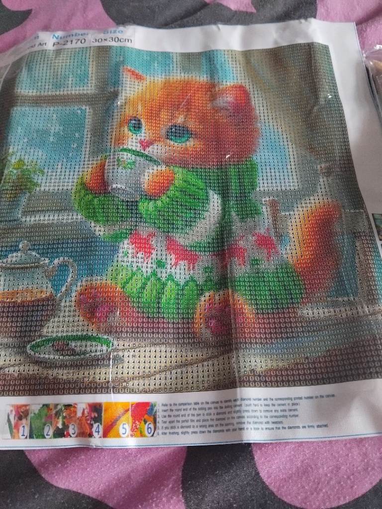 Kitten design diamond art 
