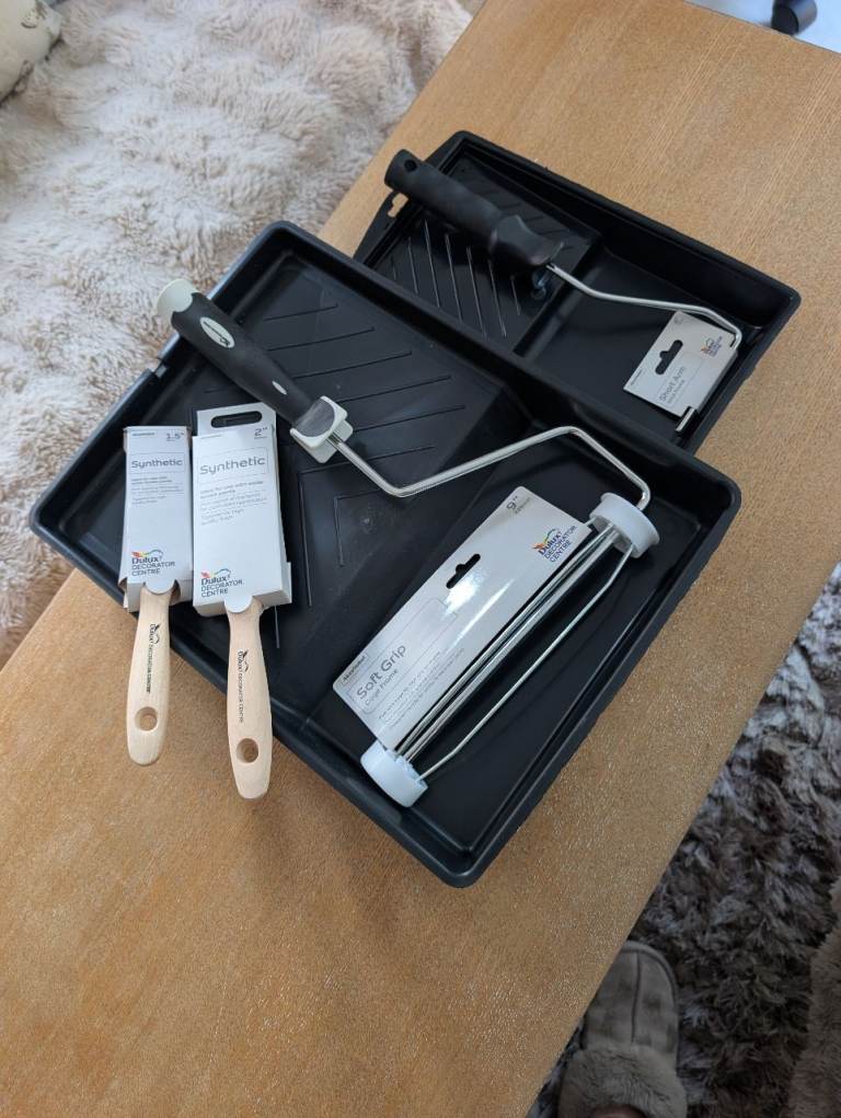 Paint brushes, trays & rollers
