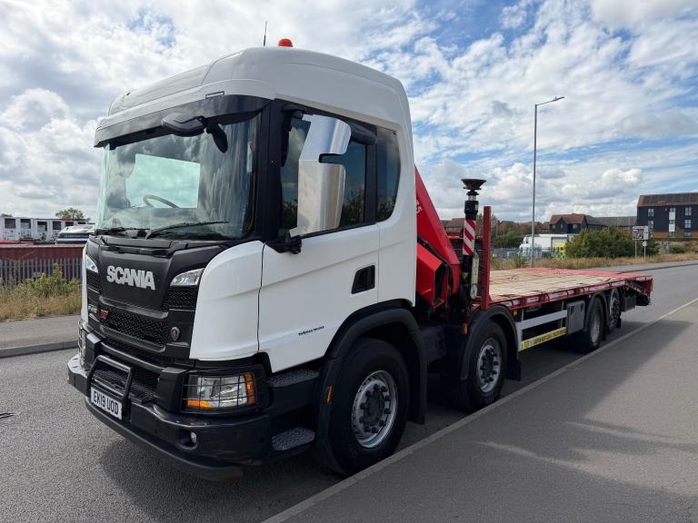 2019 Scania P410 XT 8x2 Beavertail Crane