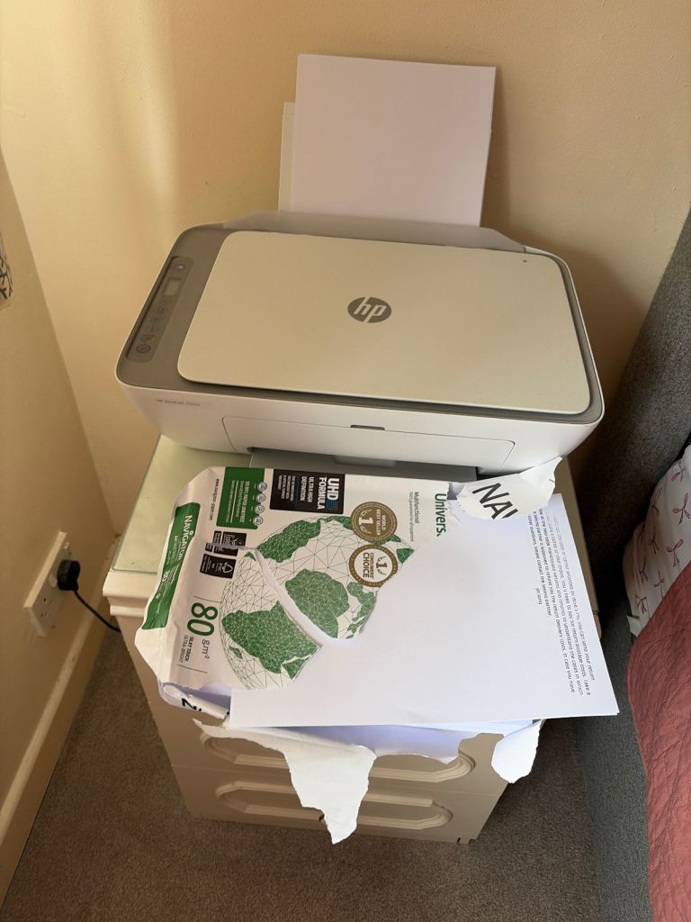 HP Printer/Scanner – White, Good Condition