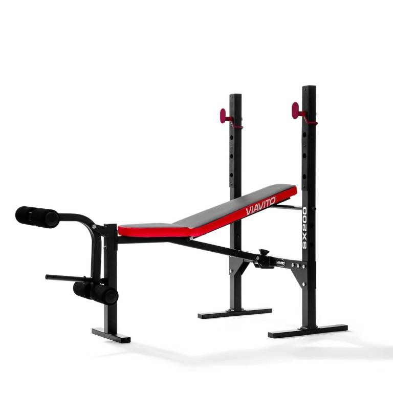 Folding barbell weight bench