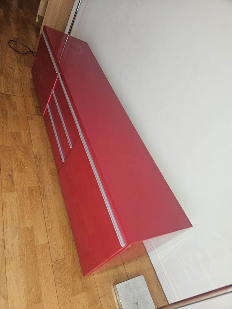 Red high gloss TV unit 