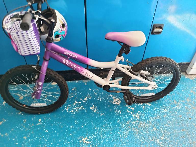 Girls bike with helmet