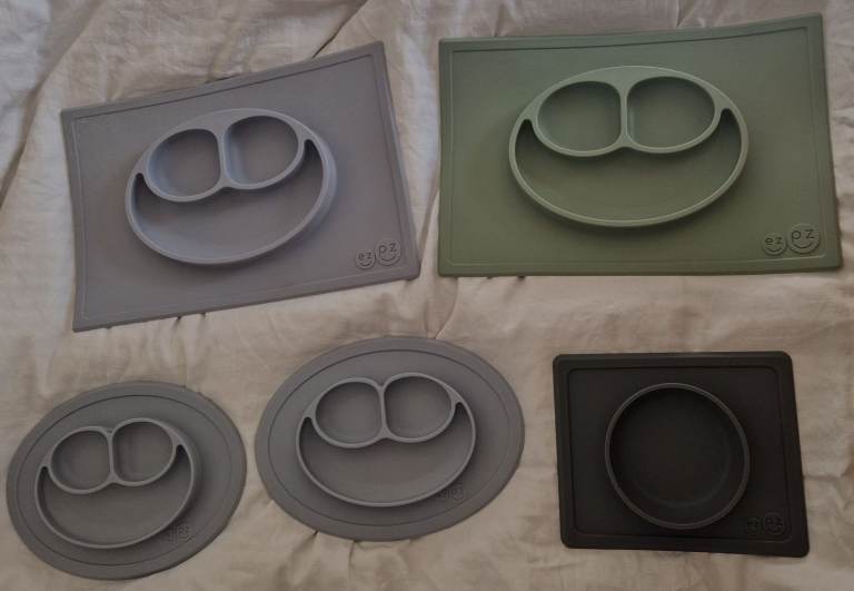 image for Used EZPZ Silicone Happy Mat Set + Tiny Bowl – Baby-Led Weaning / Toddler Feeding