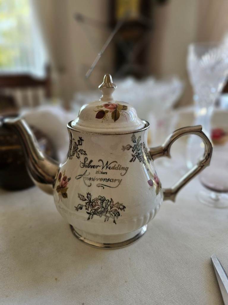 Vintage Silver wedding teapot