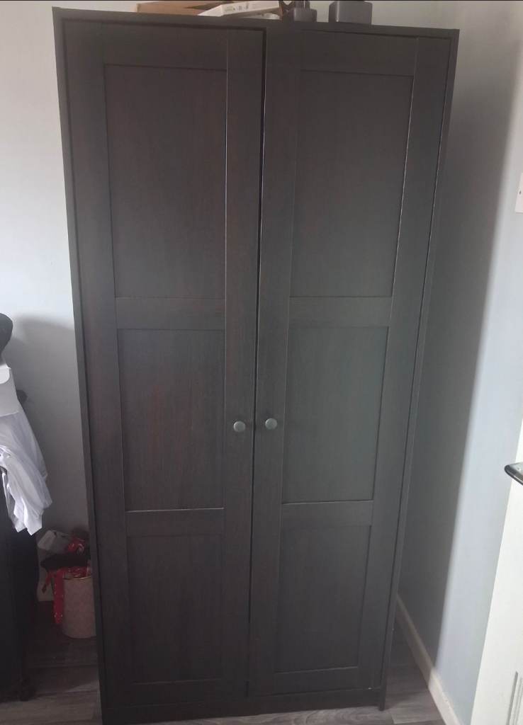 Ikea black/brown wardrobe
