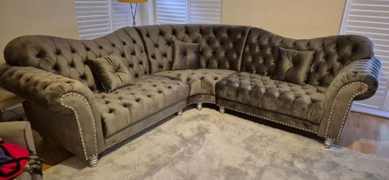 Chesterfield Velvet Corner Sofa 