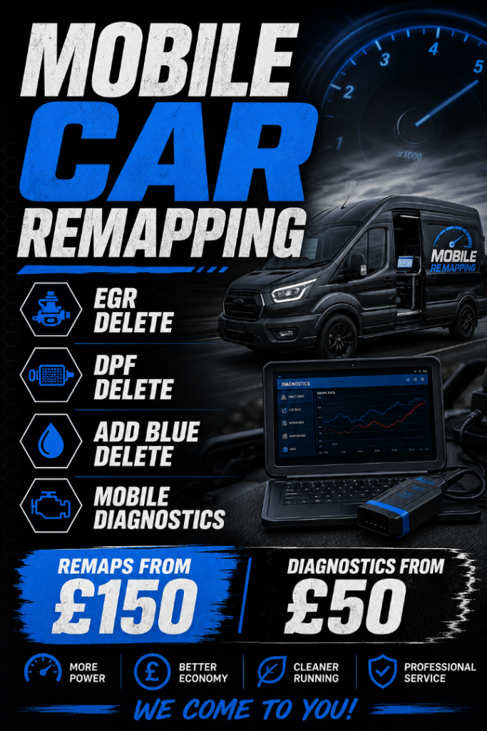Mobile Vehicle remapping and diagnostics 