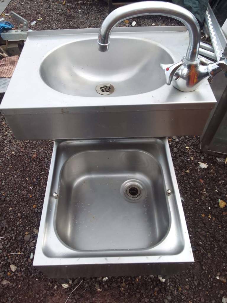Janitoral catering sink commercial restaurant kitchen trailer outdoor 