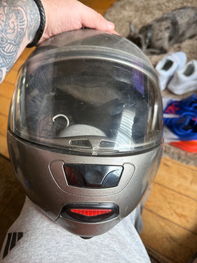 Caberg Motorcycle Helmet – Grey, Good Condition