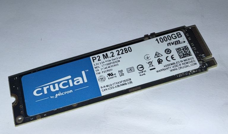 1 TB M.2 NVMe Crucial P2 3.3V SSD Solid State Drive 2280