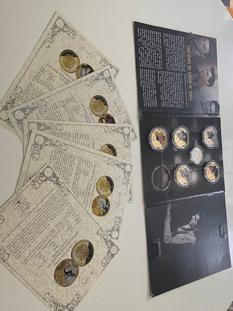 VERY RARE – Elvis King of Rock n’ Roll GOLD Coins Vol.1 *MINT CONDITION*