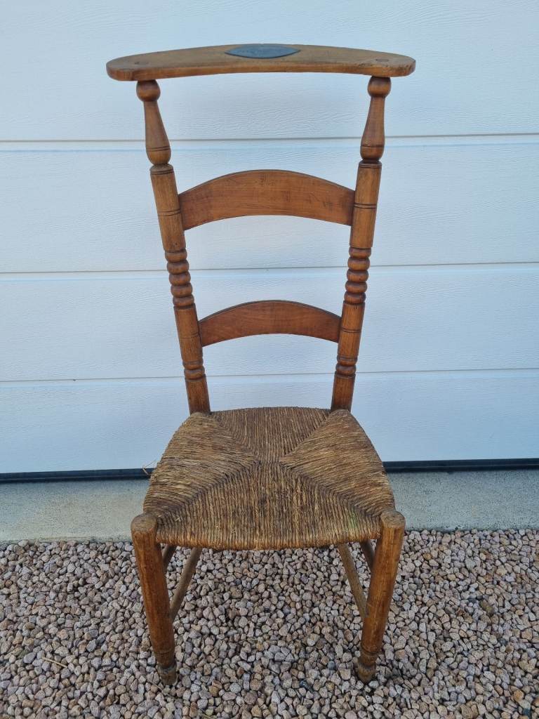 Antique religious chair prayer to  god 