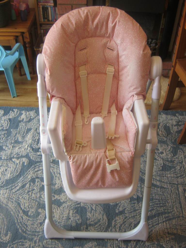 Babylo Hi Lo Convertible High Chair Pink Speckle [From 6 Months to 3 Year s15kg USED NO OFFERS