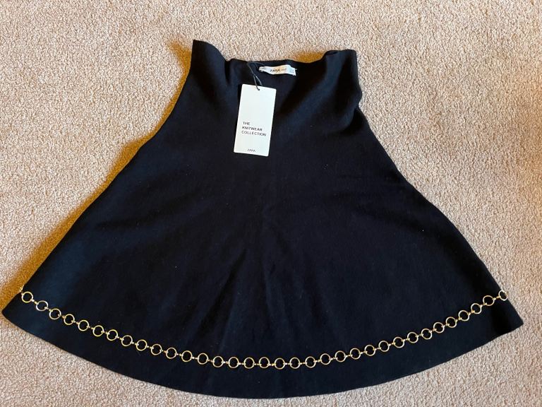 Zara Knitwear Black Skirt - Brand New with Tags - Size Medium