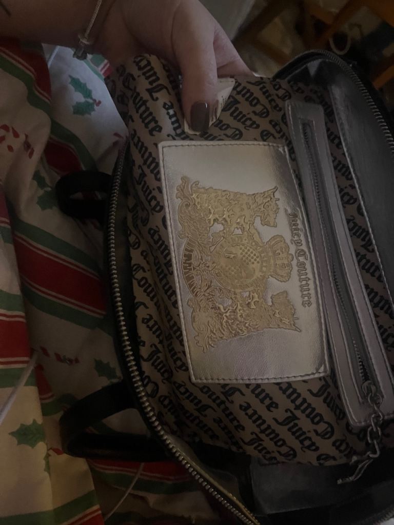 Black and silver juicy couture bag