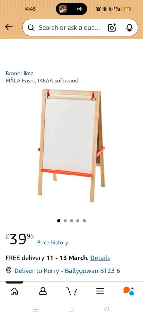 IKEA kids chalk board
