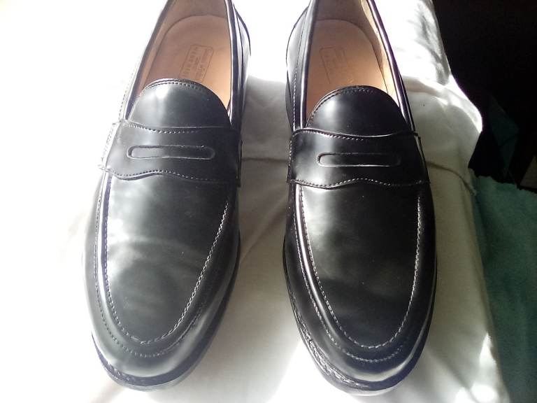 SAMUEL WINDSOR BLACK LEATHER HANDMADE *NEW* SHOES SIZE 9 