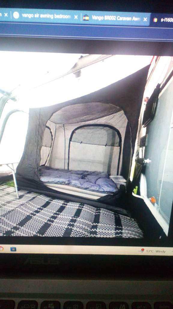Vango Air Awning Bedroom Broo2 In Silver & Black Colour