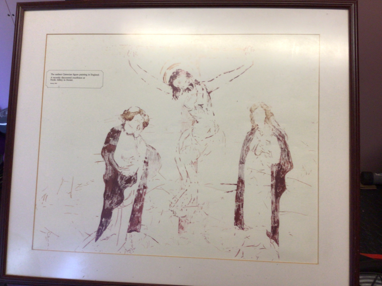Religious Print of the earliest Cistercian painting in England ( Forde Abbey Dorset)