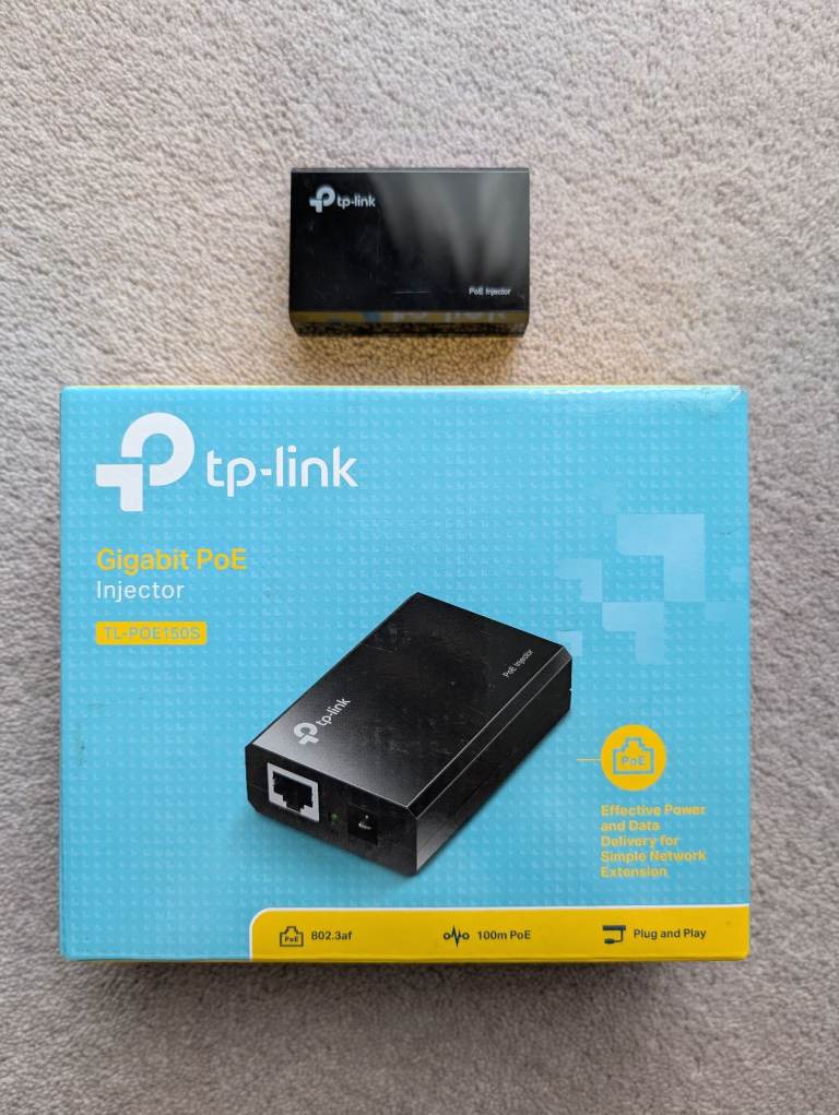 TP-Link Gigabit POE Injector - TL-POE150S, MISSING UK power adapter