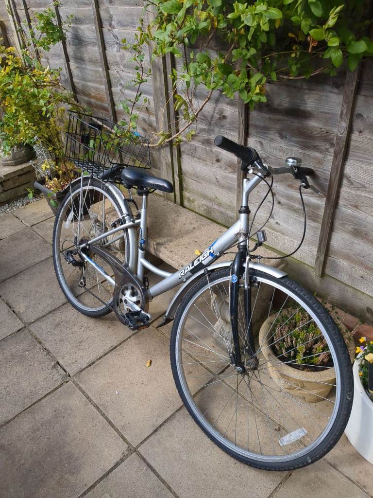 Ladies Raleigh Bicycle - Silver, Good Condition