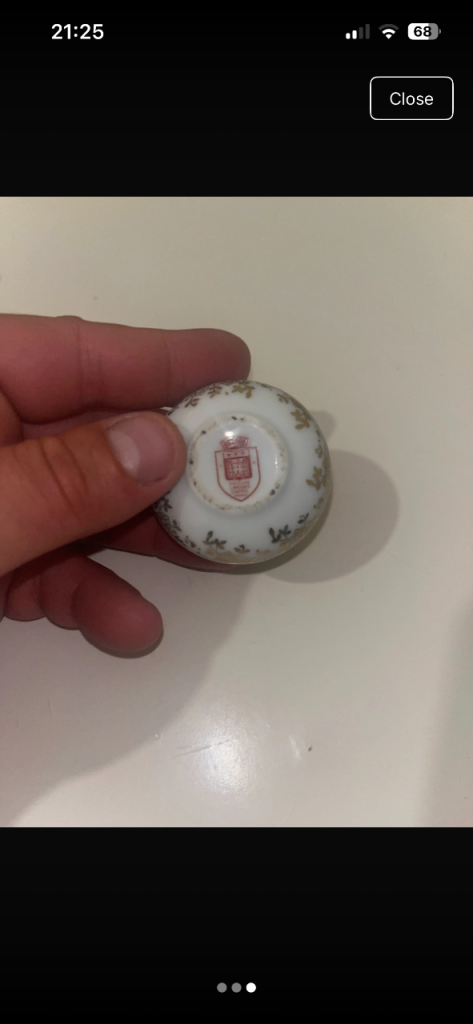 Vintage Limoges France Fine Porcelain Courting Couple Miniature Trinket Box