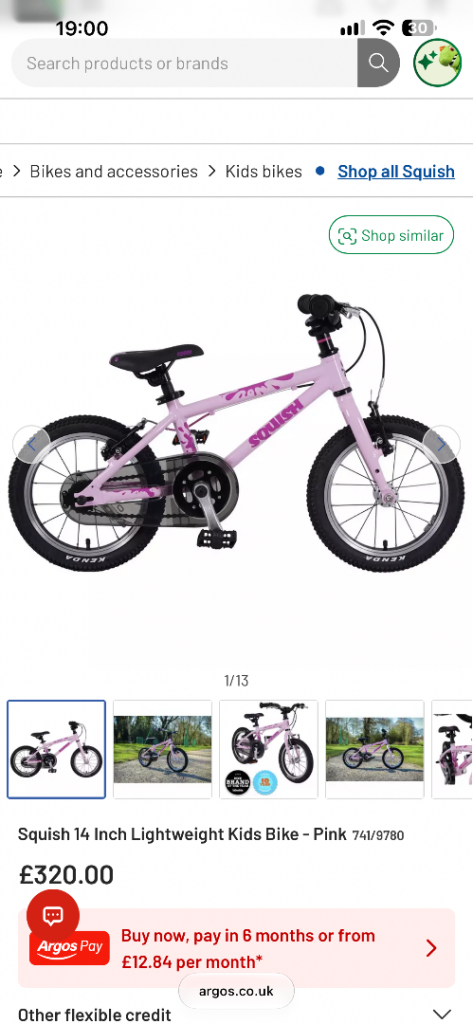 Squish 14 Inch Lightweight Kids Bike – Pink, Good Condition | in ...