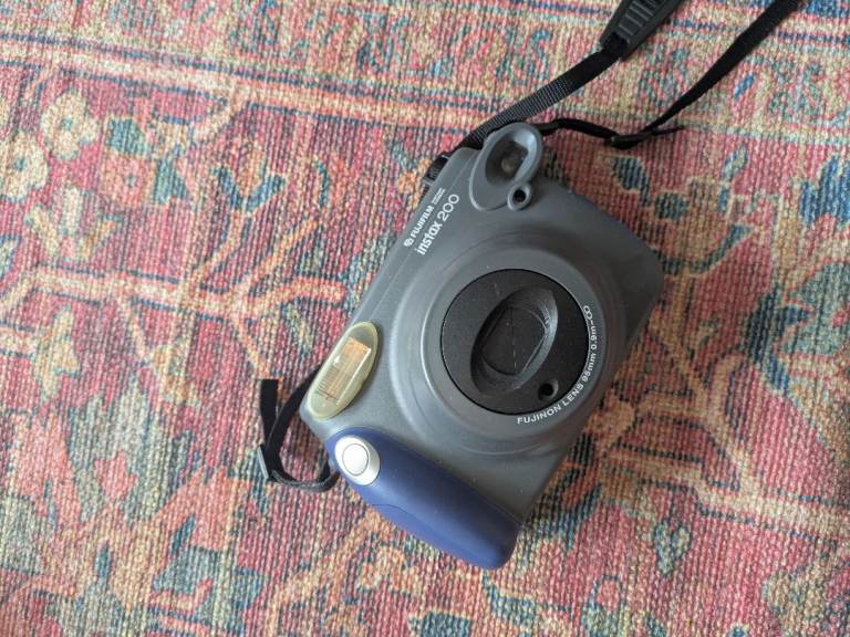 Fujifilm Instax 200 Instant Camera - Grey/Blue, Good Condition