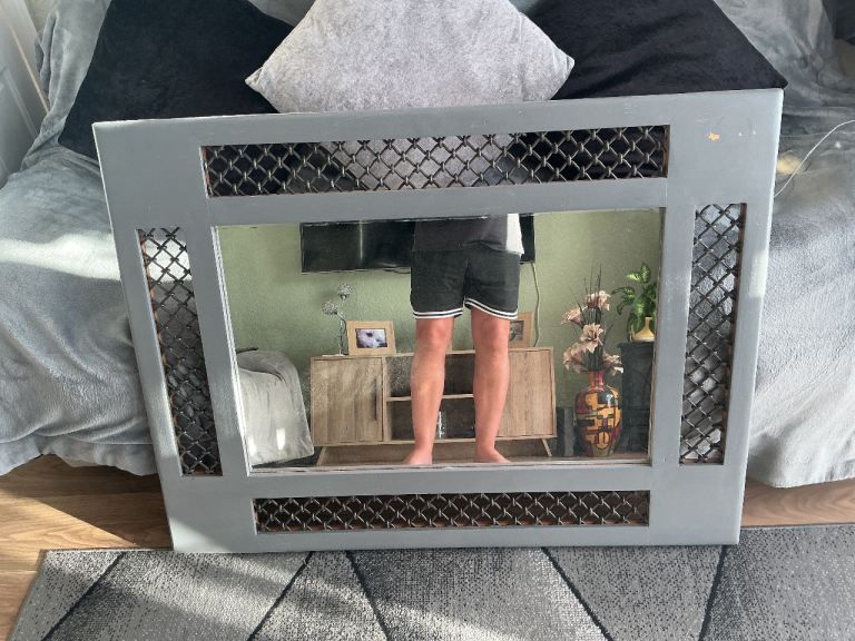 Mirror (Large Solid Natural Wood) For Sale