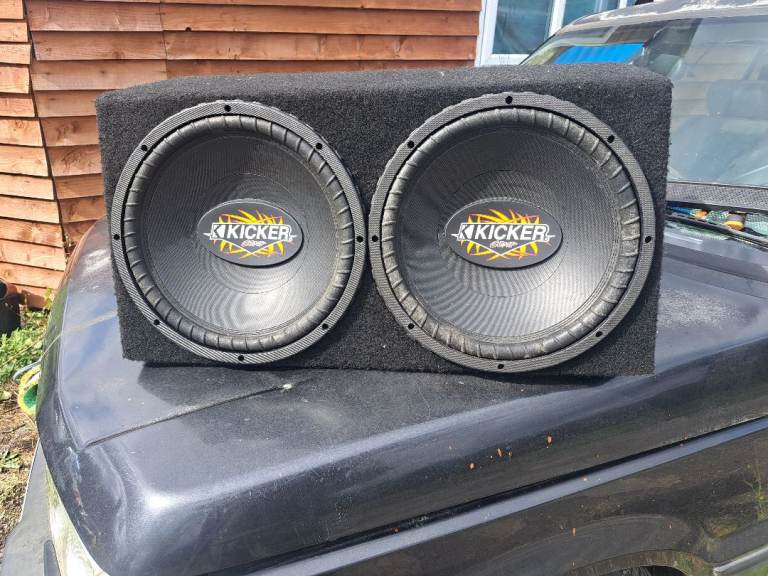 Kicker Subwoofer Box – Twin Speakers, Punchy Bass