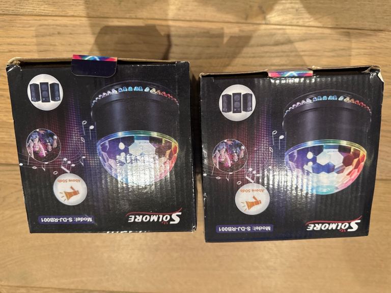 2x Disco Lights SOLMORE 51 LEDs Party Stage Lights 12W RGB