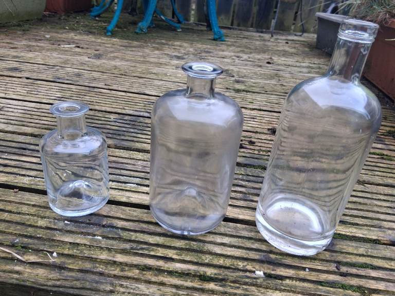 For sale brand new 'gin' bottles