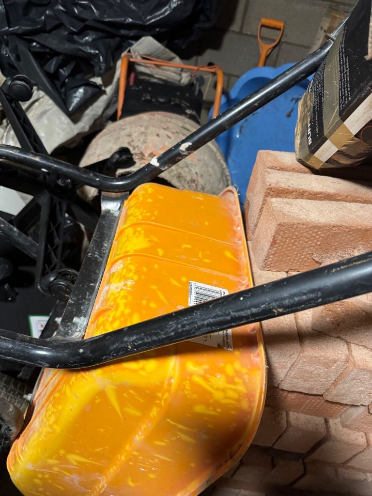 Cement mixer/ large wheelbarrow / brick laying tools 