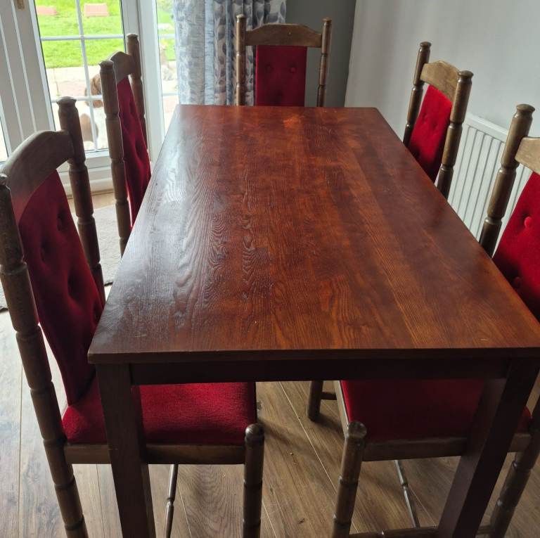 image for Dining table & six chairs
