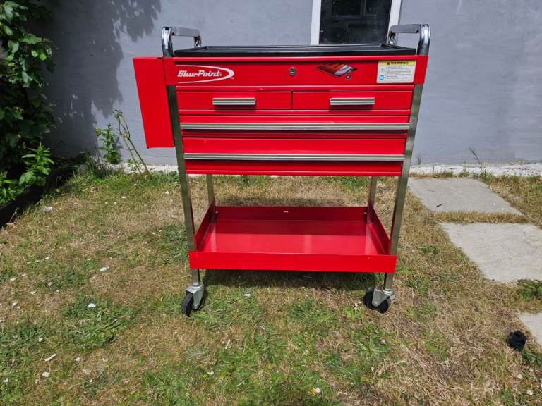 Blue Point KRBC7TB Service Trolley Tool Box With 4 Drawers And Side Mini Table