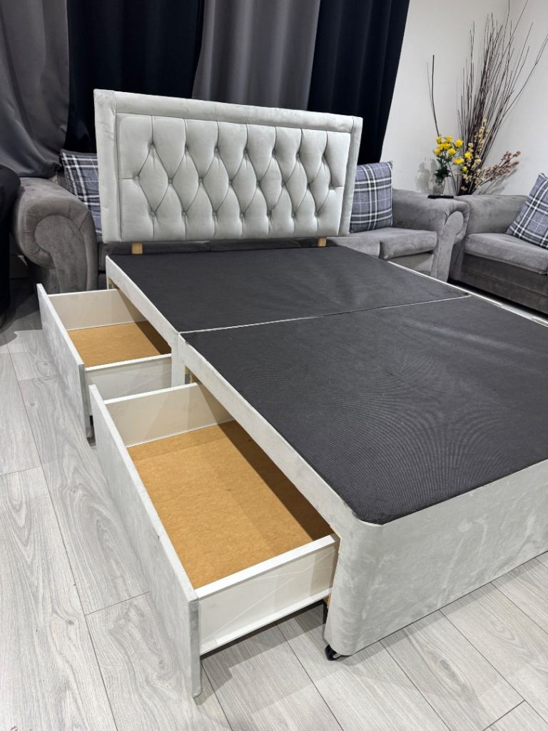 Double bed with 4 drawers, Like New