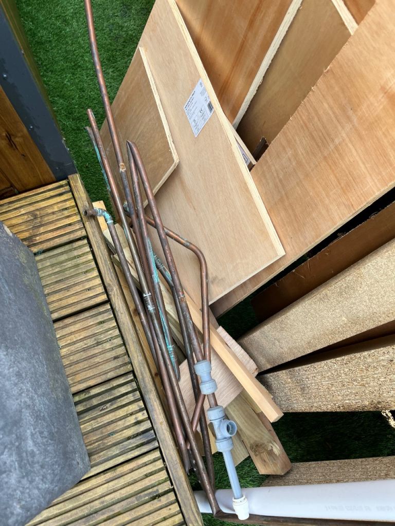 Timber, plywood, copper, flooring various 