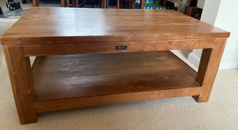 Cube Coffee Table, Reclaimed Teak, made by RAFT