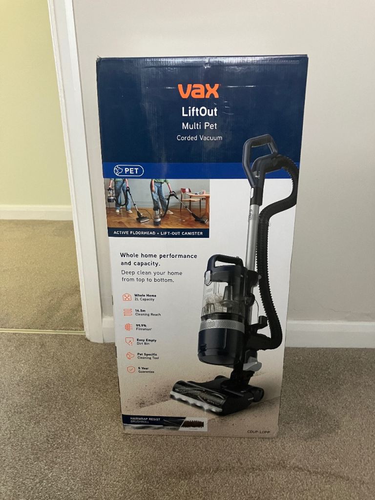 Vax brand new sealed lift out multi pet corded vacuum 
