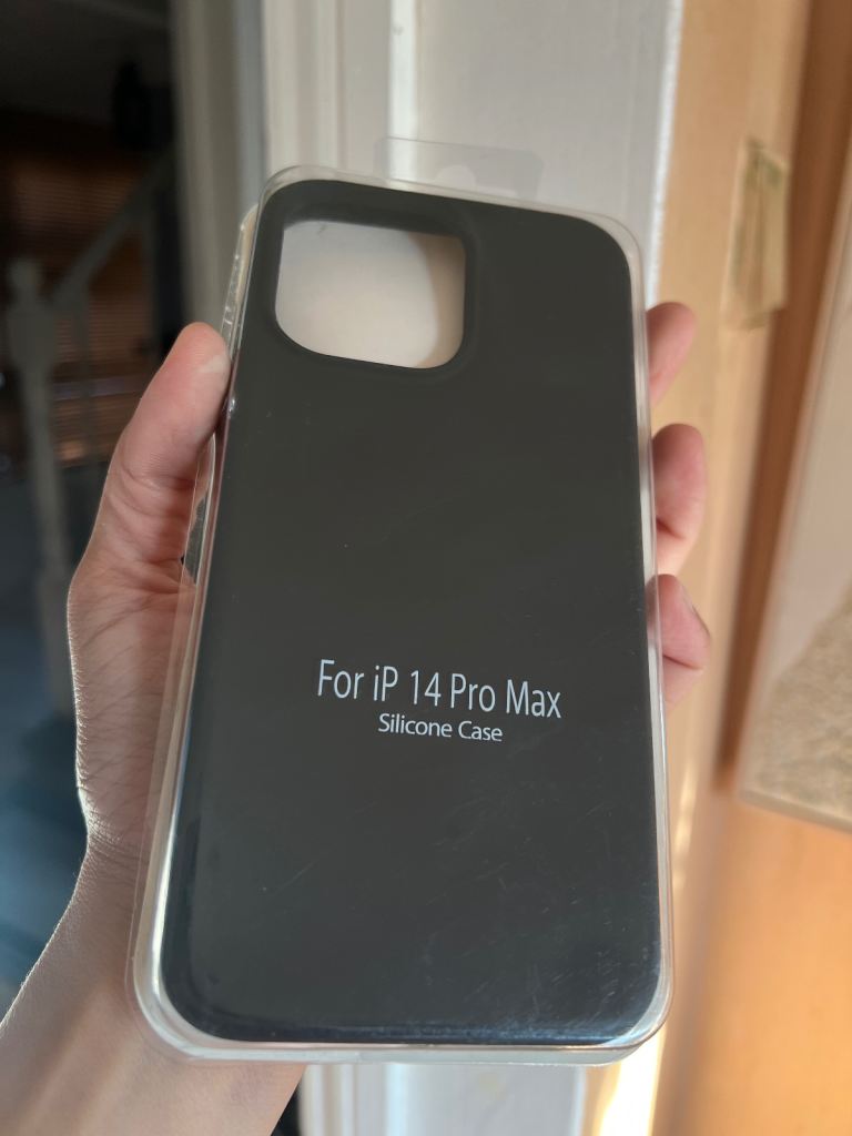 New Black Silicone Case for iPhone 14 Pro Max