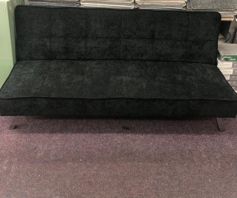 Black Fabric Sofa Bed with metals Legs