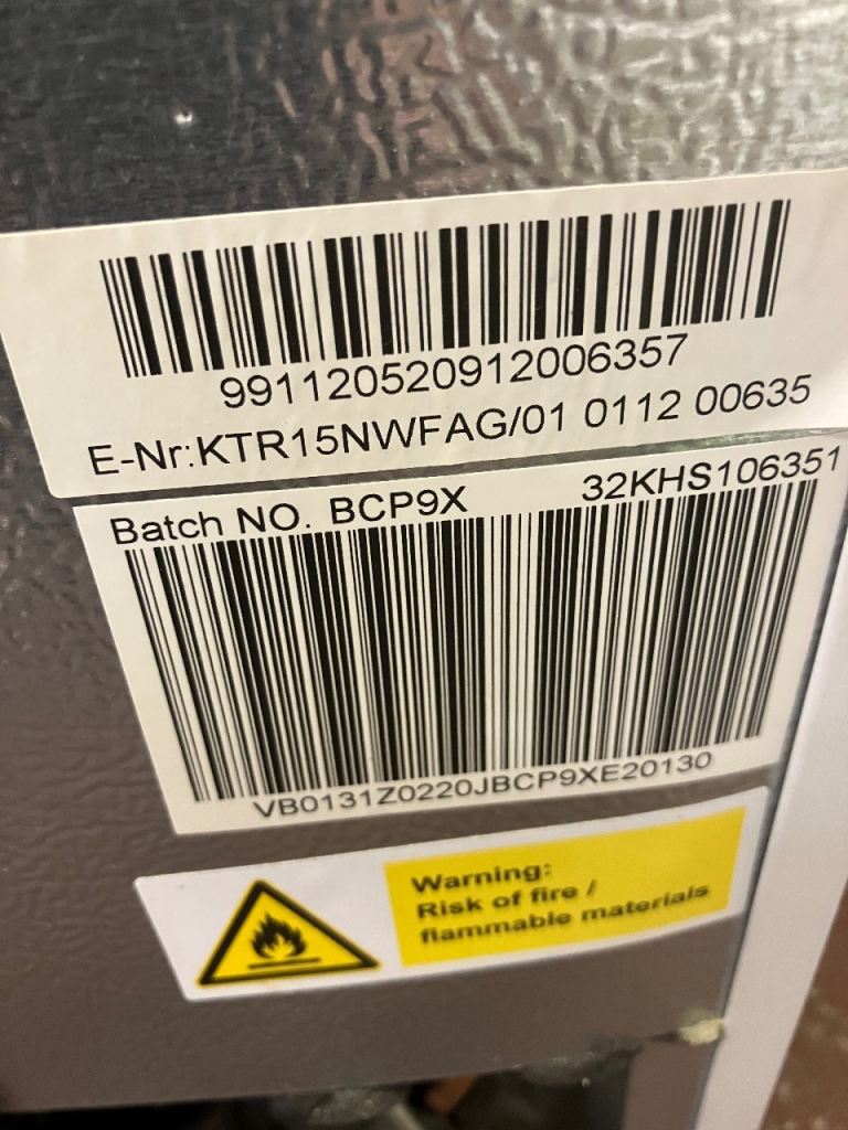 Bosch undercounter fridge