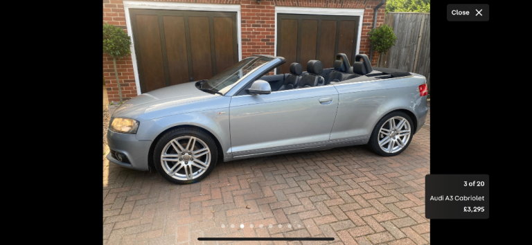 Audi, A3, Convertible, 2009, Manual, 1968 (cc), 2 doors