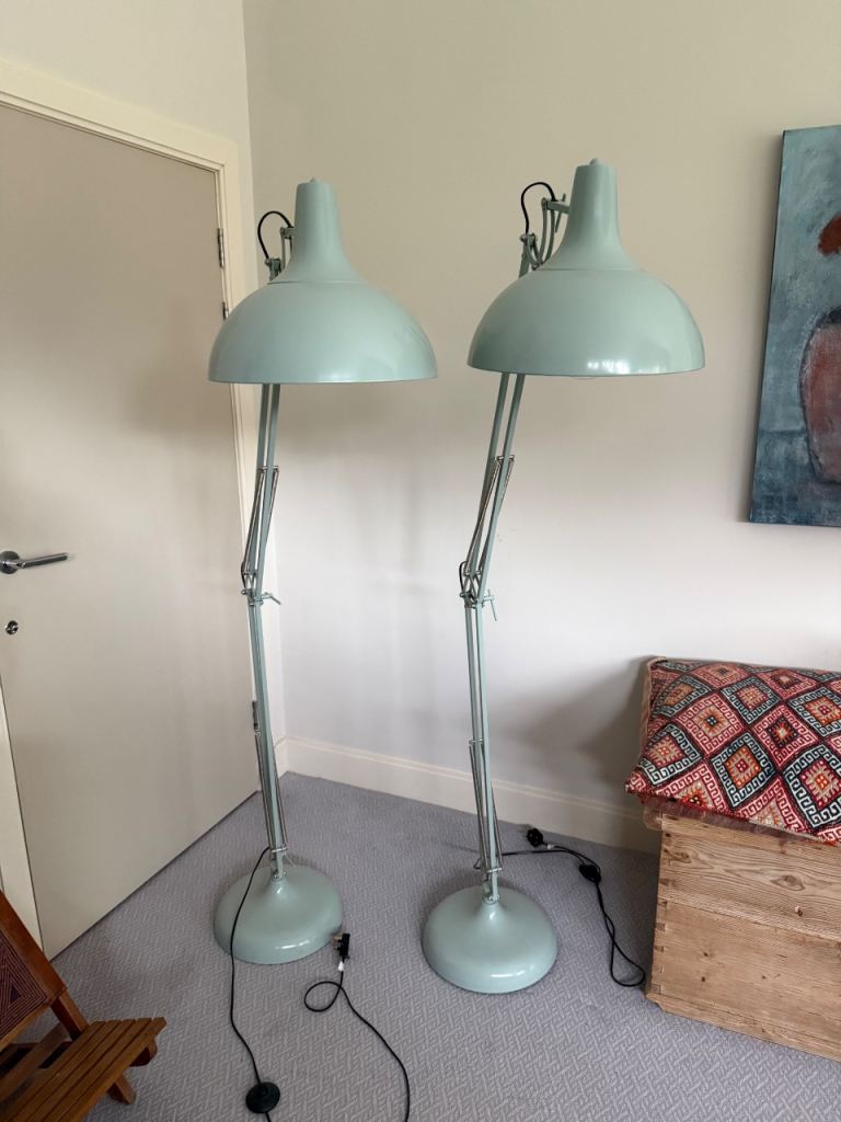 Two floor lamps.