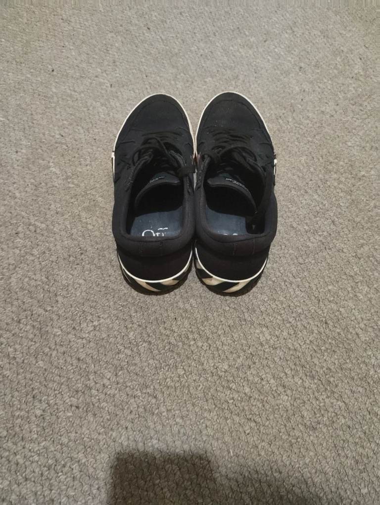 Off White Vulc Suede Black Trainers Shoes Size 11 Black/Orange/White