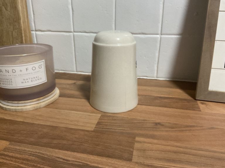 Vintage white sugar pourer