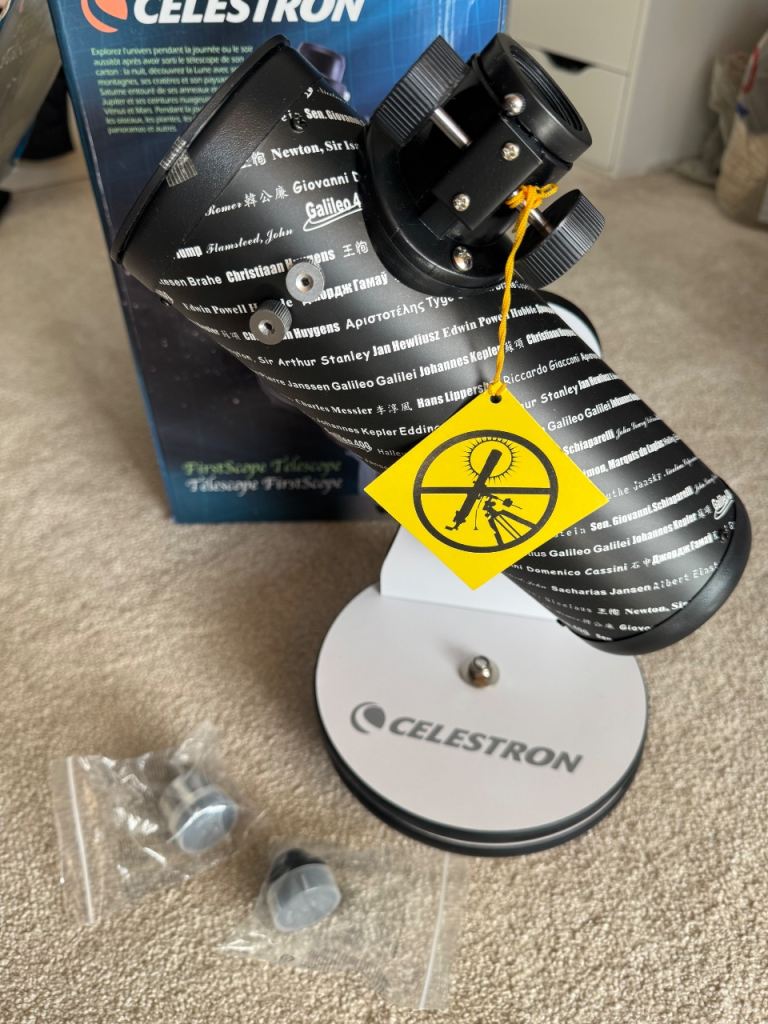 Celestron FirstScope 76mm Telescope – Boxed with 2 Eyepieces