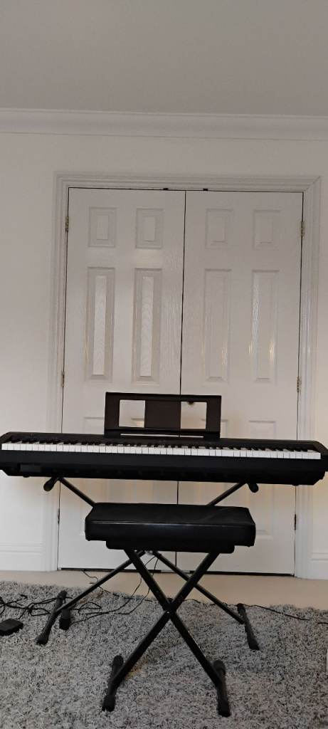 Yamaha P45 Digital Piano with stand and stool